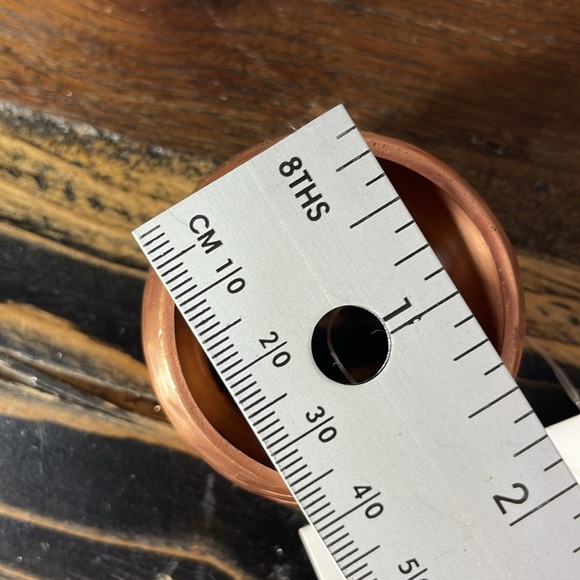 8 copper napkin rings - 4 of each style hammered and wire. Never used - India - Picture 7 of 12